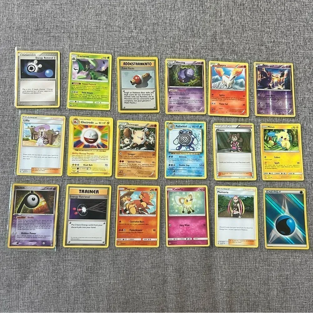Pokemon Mixed Lot Card Set Bundle of 18 Trading Cards